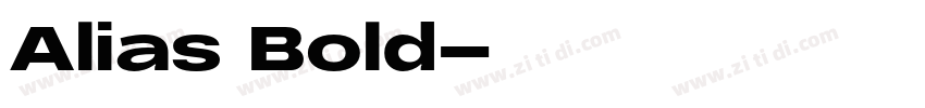 Alias Bold字体转换